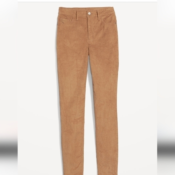 20 - Old Navy | High-Waisted Rockstar Super-Skinny Corduroy Pants - Acacia - Picture 5 of 5